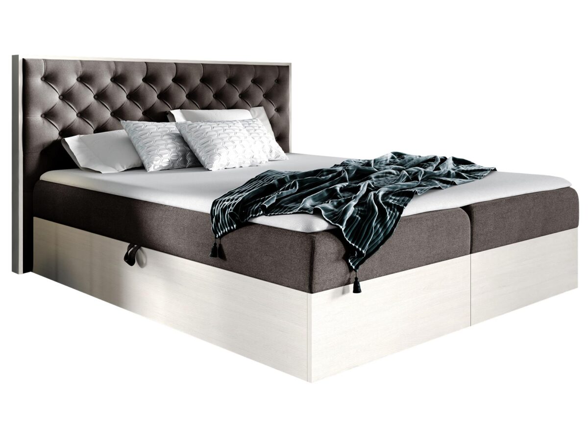 Klasyczne Łóżko Tapicerowane BRAGA 3 z Pikowaniem