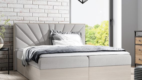 miniaturka Tapicerowane Łóżko VENETO Skandynawski Styl do Sypialni