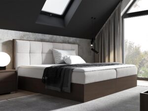 miniaturka Piękne Łóżko Kontynentalne STRADO z Pojemnikiem na Pościel