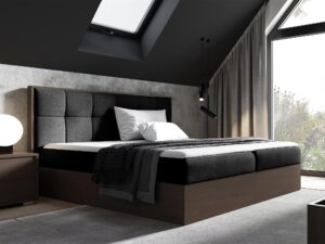 miniaturka Piękne Łóżko Kontynentalne STRADO z Pojemnikiem na Pościel