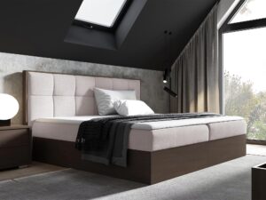 miniaturka Piękne Łóżko Kontynentalne STRADO z Pojemnikiem na Pościel