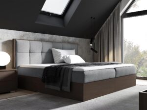 miniaturka Piękne Łóżko Kontynentalne STRADO z Pojemnikiem na Pościel