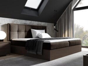 miniaturka Piękne Łóżko Kontynentalne STRADO z Pojemnikiem na Pościel