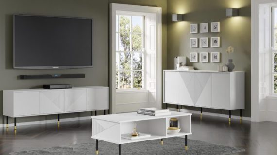 miniaturka Szafka RTV Cora 180 cm z Ozdobnymi Frontami