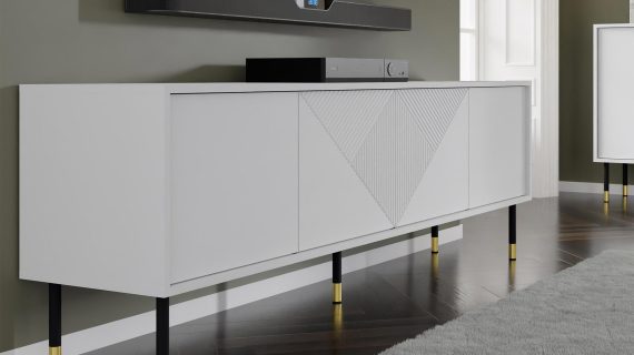 miniaturka Szafka RTV Cora 180 cm z Ozdobnymi Frontami