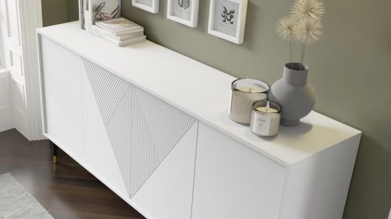 miniaturka Komoda Cora z Pozłacanymi Nóżkami Przestronna