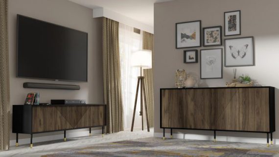 miniaturka Komoda Cora z Pozłacanymi Nóżkami Przestronna