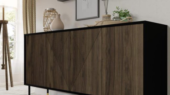 miniaturka Komoda Cora z Pozłacanymi Nóżkami Przestronna