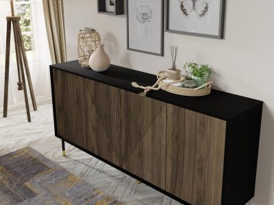 miniaturka Komoda Cora z Pozłacanymi Nóżkami Przestronna