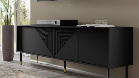 miniaturka Szafka RTV Cora 180 cm z Ozdobnymi Frontami