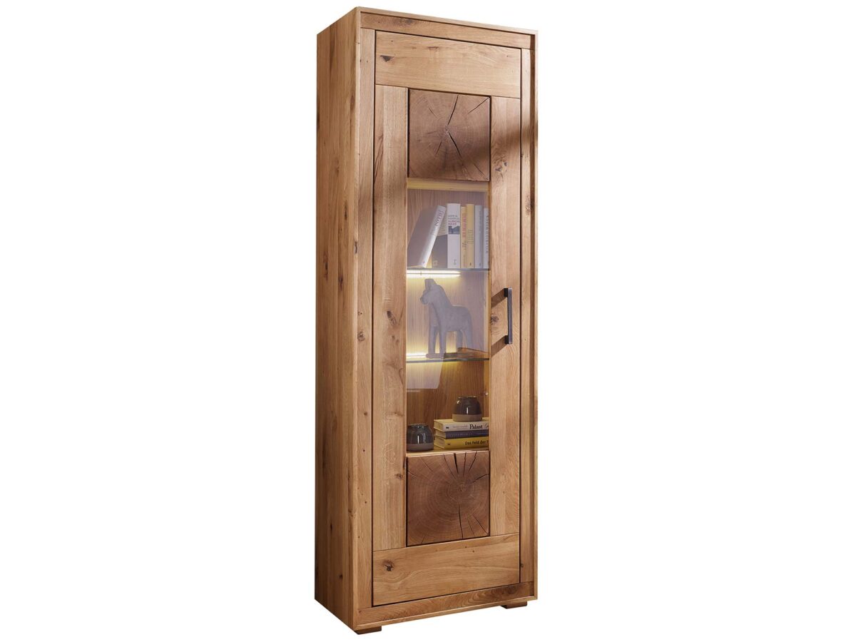 Witryna Lux Stylowa Ekspozycja z Drewna Dębowego