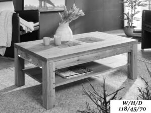 miniaturka Stolik Kawowy Lux z Półką Dębowa Praktyczność