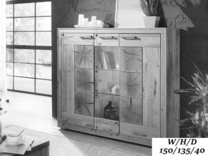 miniaturka Masywny Kredens Lux Trwałość i Styl w Dębie