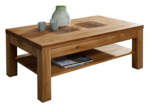 Stolik Kawowy Lux z Półką Dębowa Praktyczność