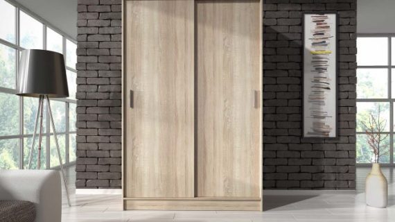 Szafa SIMENA 130cm Opcje Biały Sonoma Grafit - obrazek 6