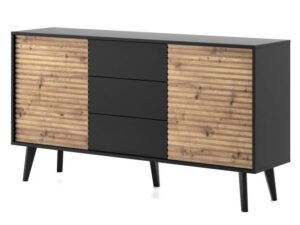 miniaturka Komoda Wierzba 154 cm Styl Dąb Artisan i Czerń