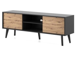 miniaturka Szafka RTV Wierzba 154cm Dąb Artisan Czarny Nowoczesny Design