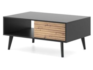 miniaturka Ława Wierzba 104cm Kontrastujący Styl Dąb i Czarny