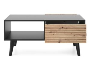 miniaturka Ława Wierzba 104cm Kontrastujący Styl Dąb i Czarny