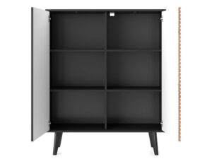 miniaturka Komoda Wierzba Klasyka Dębu z Nowoczesnym Akcentem Czerni