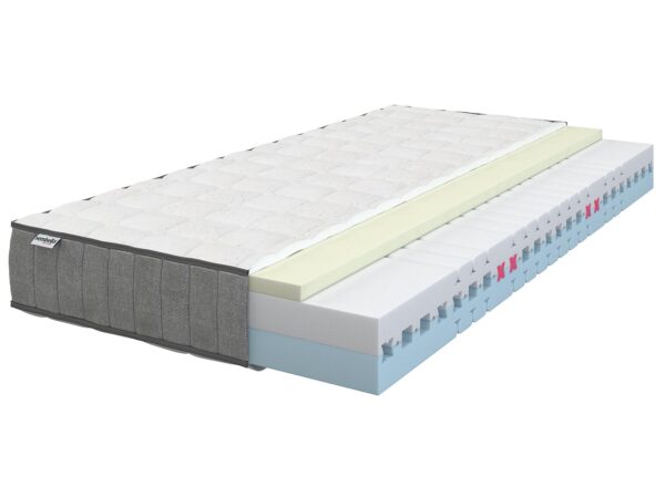 Komfortowy materac piankowy z warstwą lateksu i sprężynami kieszeniowymi