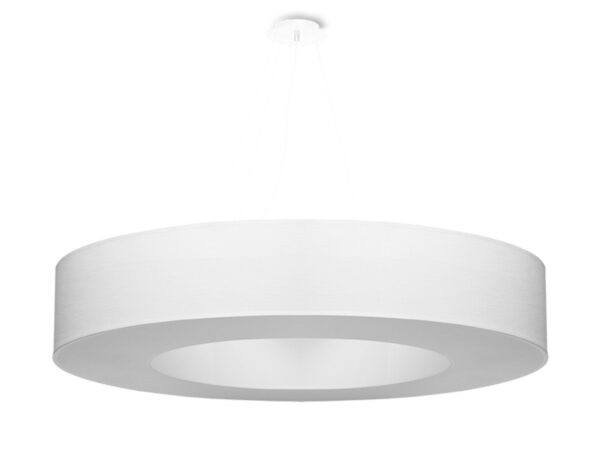 Biała pierścieniowa lampa LED z czystym, matowym wykończeniem