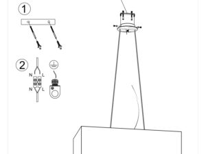 miniaturka Żyrandol Styl Tradycyjny 3 Żarówki STONE BIS 80