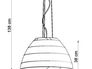 miniaturka Żyrandol Tradycyjny Tkanina Szkło RAYO 60
