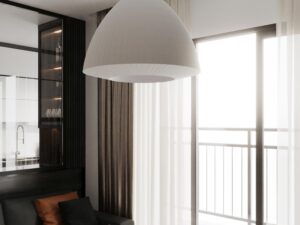 miniaturka Żyrandol Tradycyjny Tkanina Szkło RAYO 60