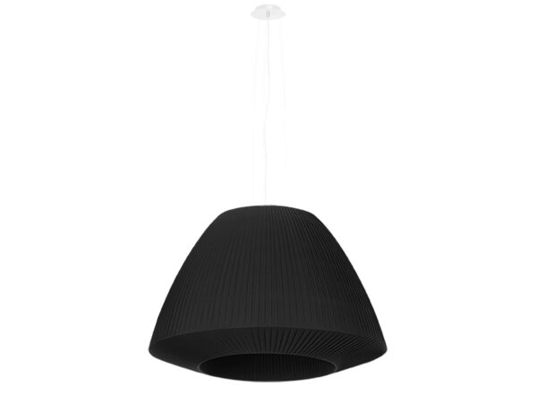 Czarna lampa wisząca z lekką strukturą, styl elegancki