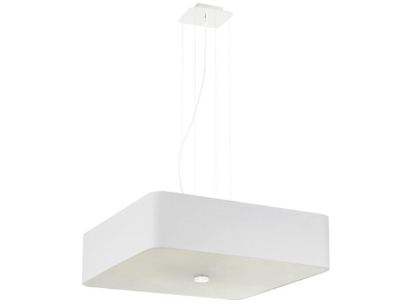 Biała prostokątna lampa sufitowa LED w nowoczesnym stylu