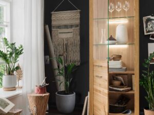 miniaturka Elegancki Mebel z Litego Dębu Witryna I Solis