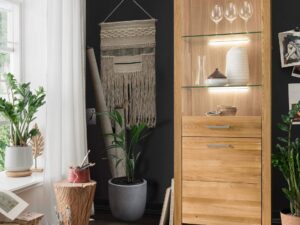 miniaturka Elegancki Mebel z Litego Dębu Witryna I Solis