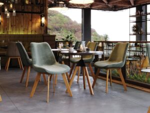 miniaturka Tapicerowane Krzesło Turkusowe do Jadalni KELSO