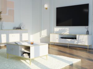 miniaturka Komoda Castellano Elegancka z Frezowanymi Bokami