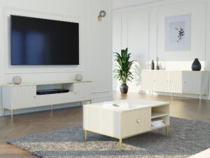 miniaturka Komoda Castellano Elegancka z Frezowanymi Bokami