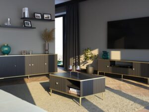 miniaturka Szafka RTV Castellano Dwudrzwiowa z Otwartą Półką