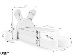 miniaturka Pufa PULITO Przytulna Biała Pufa do Wnętrza