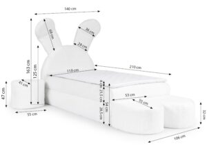 miniaturka Stolik Nocny TAVALO Nowoczesny Design w Bieli