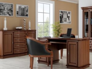 miniaturka Klasyczne Biurko Dąb Orzechowy Caren C30