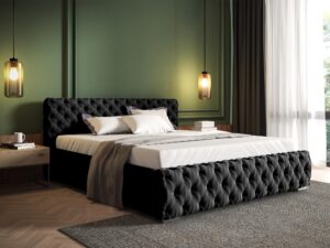 miniaturka Nowoczesne Łóżko MATIAS Tapicerowane do Sypialni