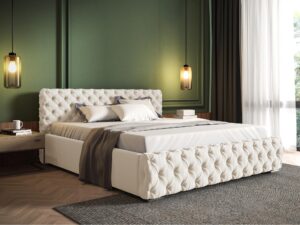 miniaturka Nowoczesne Łóżko MATIAS Tapicerowane do Sypialni