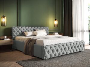 miniaturka Nowoczesne Łóżko MATIAS Tapicerowane do Sypialni