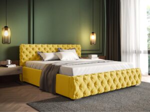 miniaturka Nowoczesne Łóżko MATIAS Tapicerowane do Sypialni