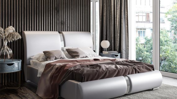 miniaturka Łóżko ELIZA Stylowe z Profilowanym Zagłówkiem