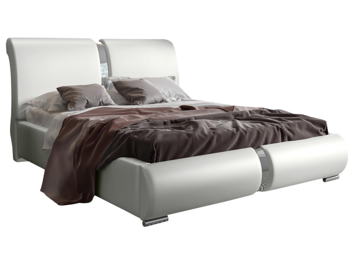 Łóżko ELIZA Stylowe z Profilowanym Zagłówkiem