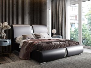 miniaturka Łóżko ELIZA Stylowe z Profilowanym Zagłówkiem