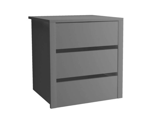 Grafitowy kontenerek z prostymi uchwytami, nowoczesne wzornictwo