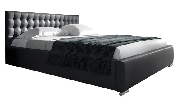 Łóżko SANTAG Tapicerowane z Pikowanym Zagłówkiem