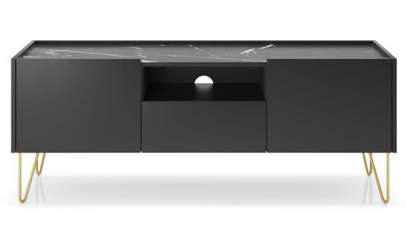 miniaturka Szafka RTV Harmonia z Pozłacanymi Nóżkami